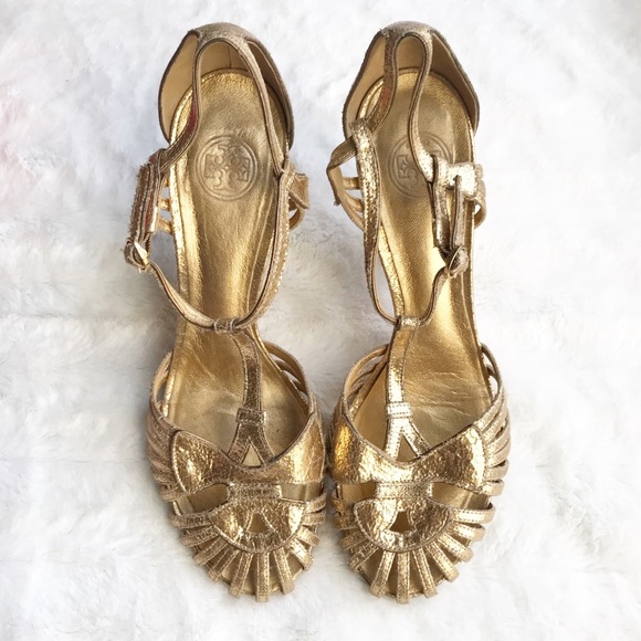 Tory Burch Shoes - Tory Burch Gold Heels